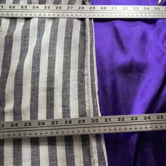 📌 Lucky Brand Cotton Block Striped Long Blouse - Picture 12 of 16